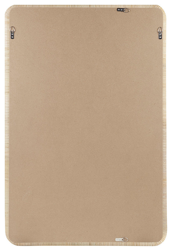 INK+IVY Nova Natural Rattan Rectangle Wall Mirror, Natural