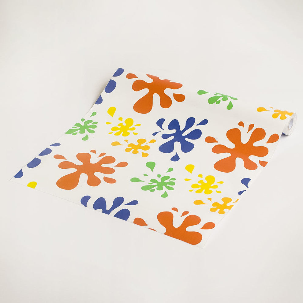 Color Splashes  - Vinyl Self-Adhesive Wallpaper Prepasted Wall Decor (Roll)
