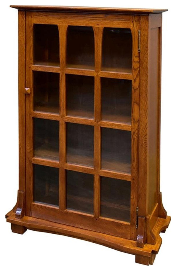 Crafters and Weavers Mission Solid Oak Display Bookcase (2 Colors Available)