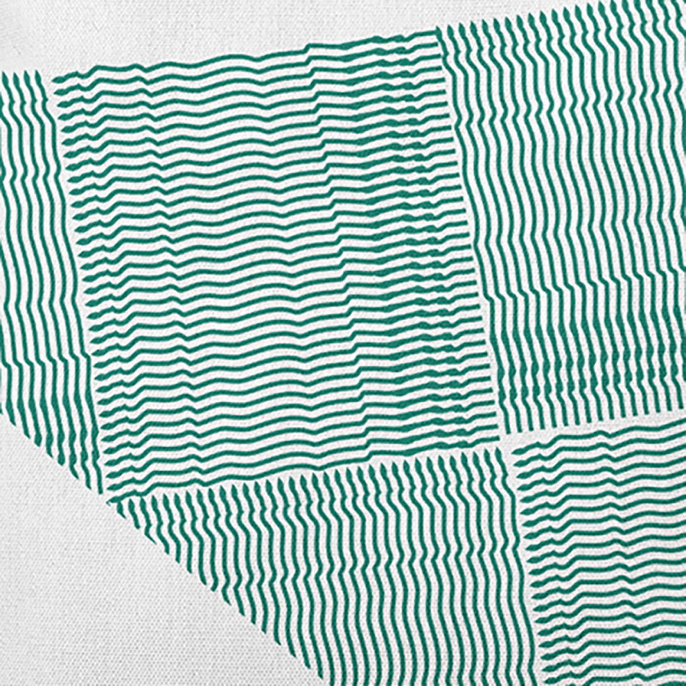 Triangles & Squares Polyester Indoor Pillow, Kelly Green, 16"x16"