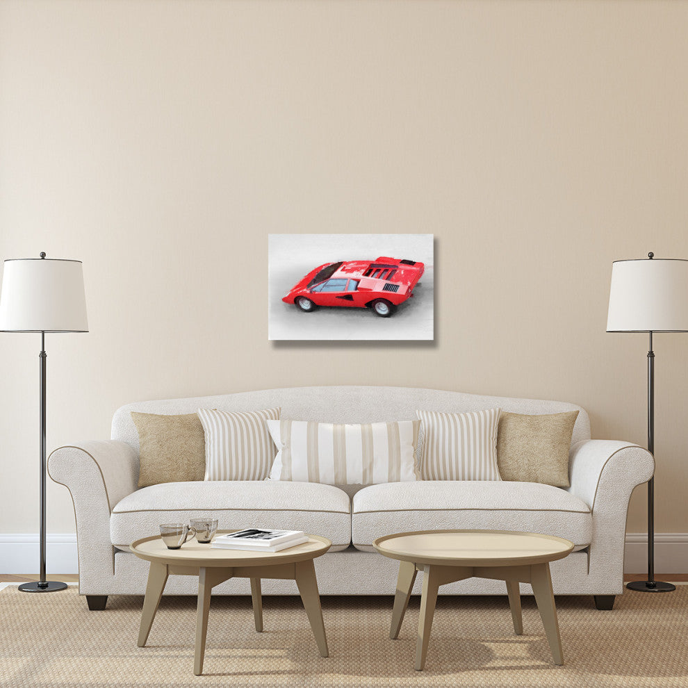 "1974 Lamborghini Countach Watercolor" Fine Art Print
