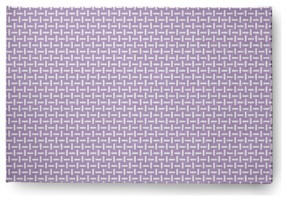 Woven Stitch Soft Chenille Area Rug, Lavender, 2'x3'