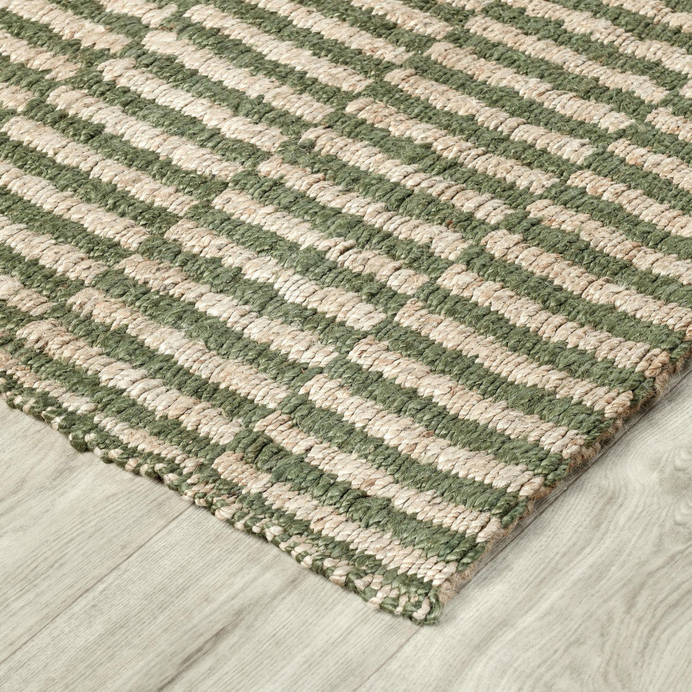 Monterey Jute Handwoven Accent Rug, Green, 5x8