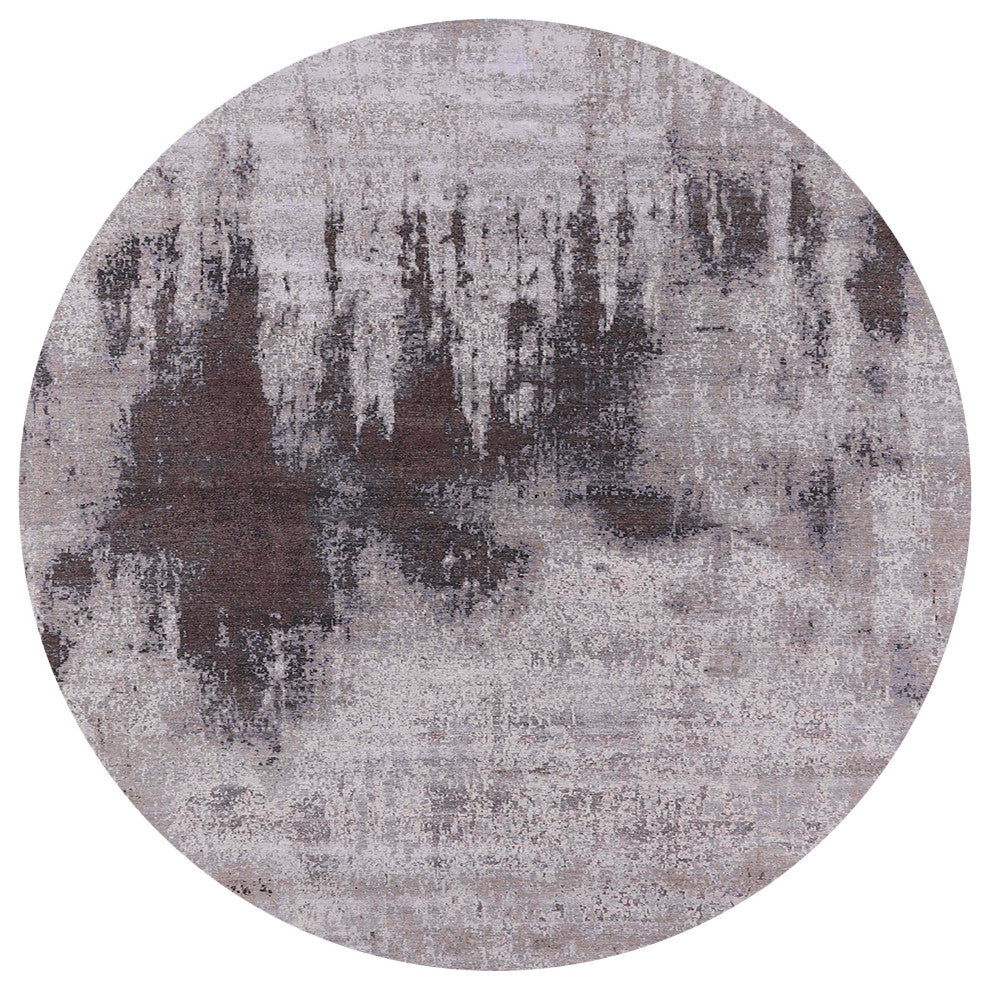 Ahgly Company Indoor Round Mid-Century Modern Area Rugs, 5' Round