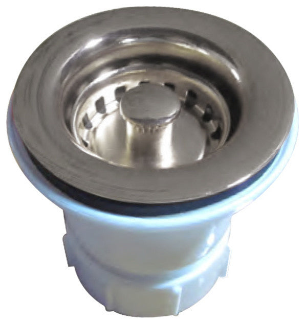 2" Basket strainer, Polished Chrome