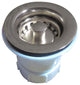 2" Basket strainer, Polished Chrome