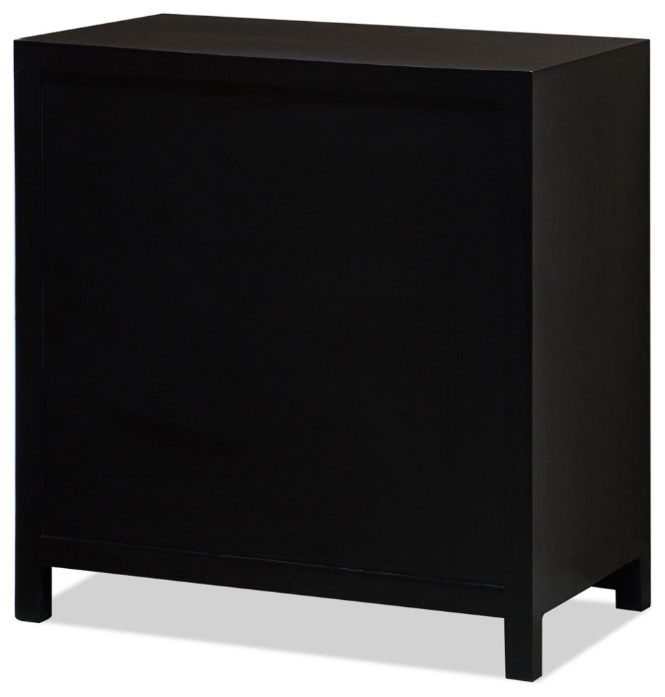 Matte Black Elmwood Ming Vanity Cabinet, With Bowl and Faucet