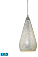 ELK Lighting Curvalo 1-Light Mini Pendant - 546-1SLV-CRC-LED