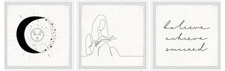 Believe and Succeed Triptych, 3-Piece Set, 32x32 Panels