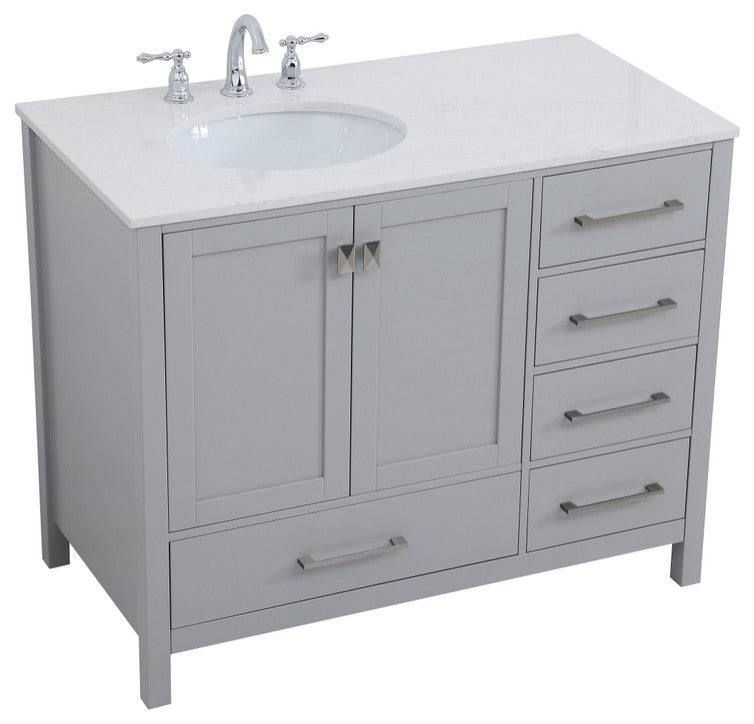 Isabel Grey 42" Single Sink Bathroom Vanity