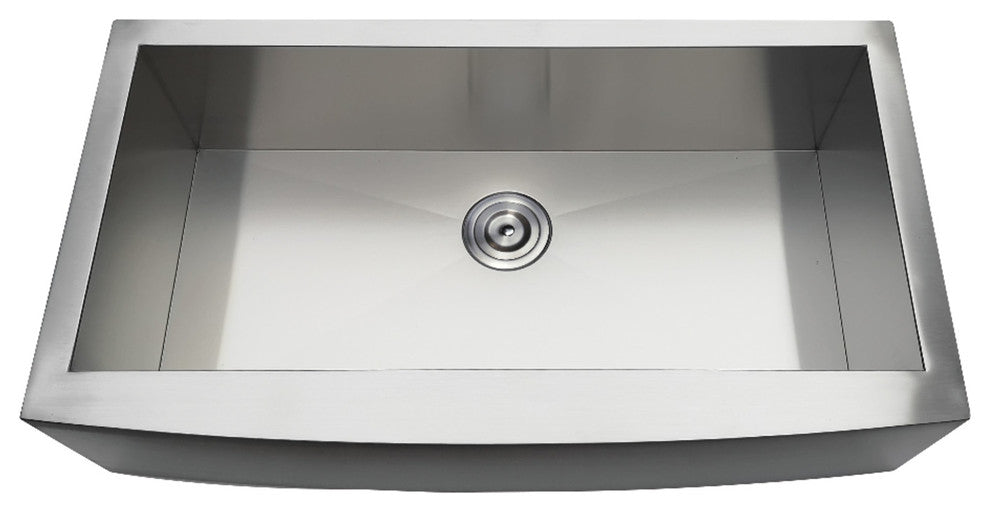 Gourmetier Drop-In Stainless Steel Single Bowl Farmhouse Kitchen Sink, Brushed