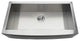 Gourmetier Drop-In Stainless Steel Single Bowl Farmhouse Kitchen Sink, Brushed