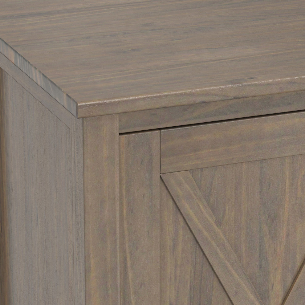 Ela Solid Wood Medium Tv stand, Smoky Brown