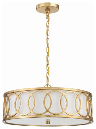 Libby Langdon for Crystorama Graham 6-Light Antique Gold Chandelier