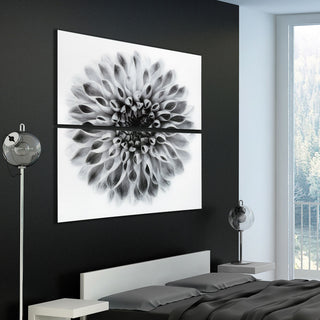 "Dahlia AB" Frameless Free Floating Tempered Glass Panel Graphic Wall Art Set