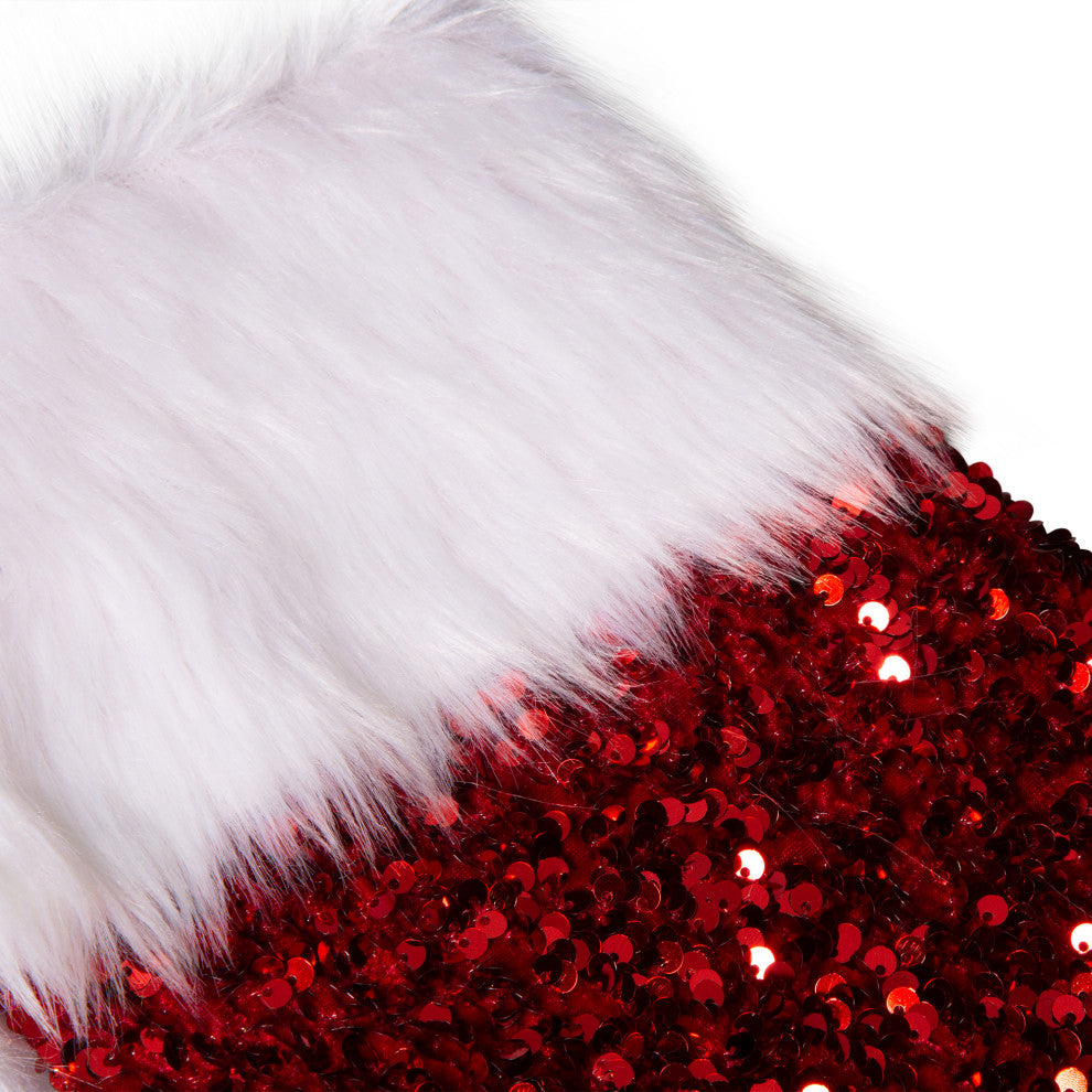 2pk 21"L Red Sequin Christmas Stocking