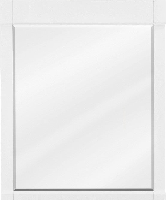 Astoria Transitional 28" Hanging Mirror, White Astoria Mirror
