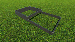 Weathered Wood Raised Garden Bed Terraced 4'x8'x11", 2" Profile