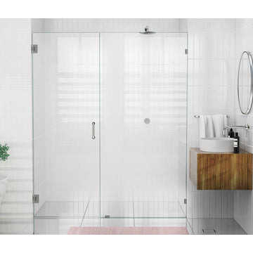 78"x75.5" Frameless Shower Door Wall Hinge, Brushed Nickel