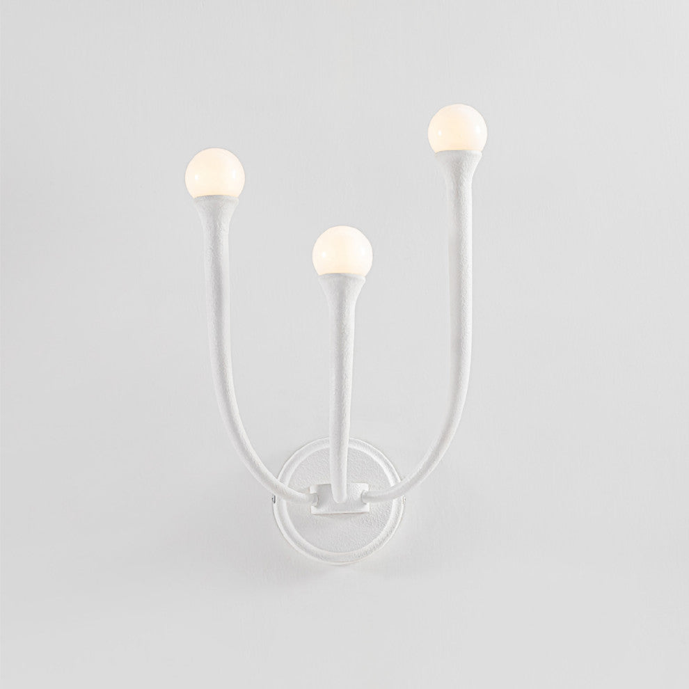 Breeze 3 Light Wall Sconce Matte White