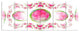 Pink Exotic Pattern on White, Abstract Art on Canvas, 70"x28", 6 Panels