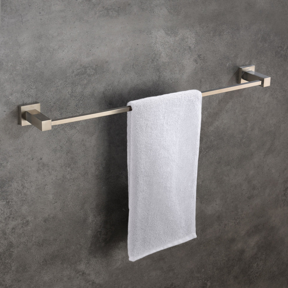 Cube 24" Bathroom Towel Bar KBA1504, Brushed Nickel
