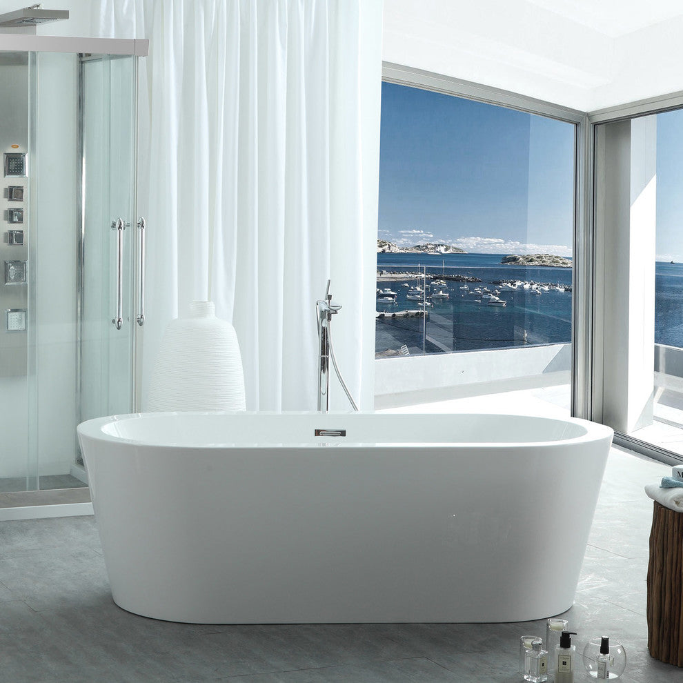 Serenity 63"x29.5" Freestanding Soaking Bathtub
