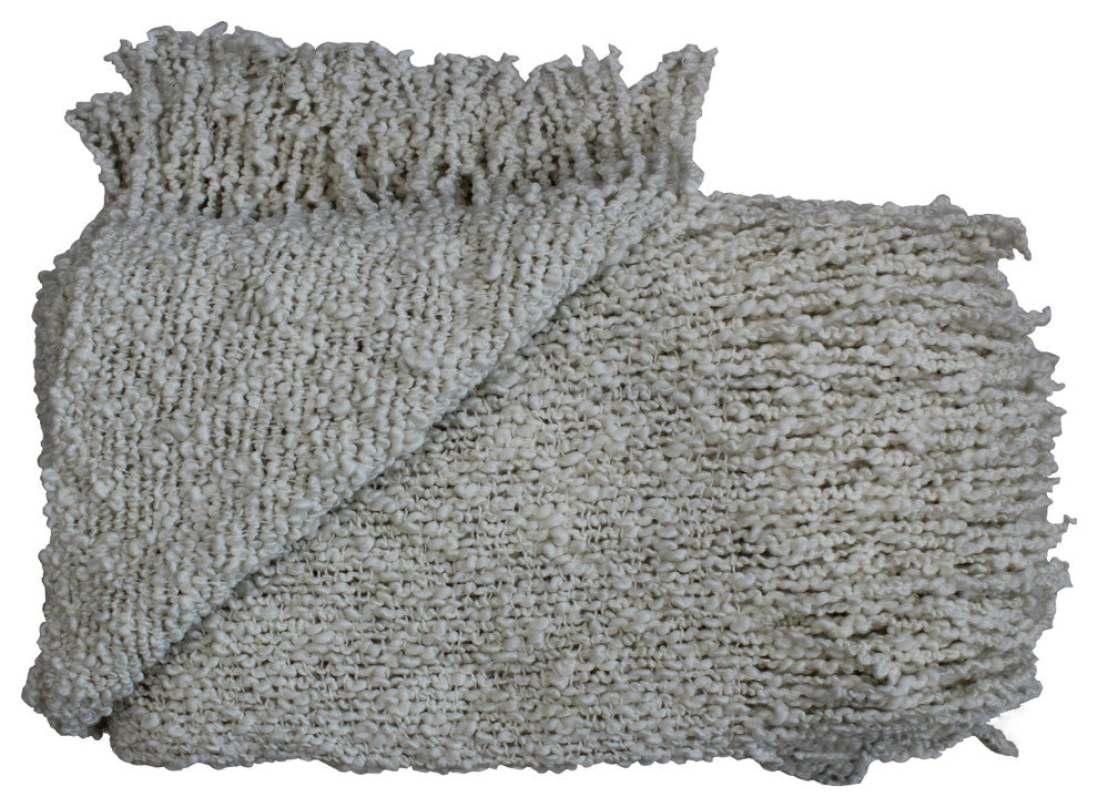Scandinavian Elizabeth Throw Ivory - White