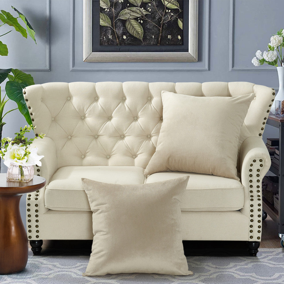 Milliken Plush Pillow Shell 2 Piece Set, Oatmeal, 26" X 26"