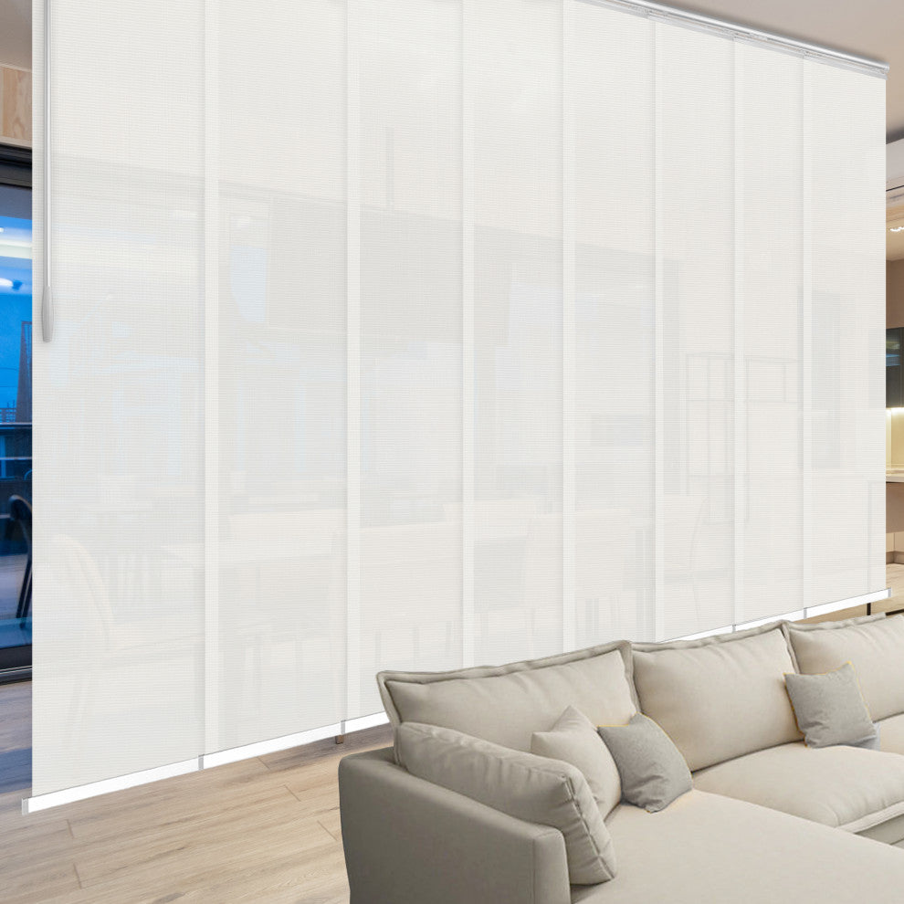 Amour 8-Panel Track Extendable Vertical Blinds 130-175"W
