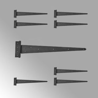 Tee Strap T-Hinge Large Black For Barn Doors or Large Gates 25 1/4" Length