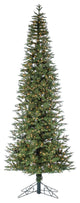 10' High Pre-Lit Natural Cut Narrow Jackson Pine With Clear White Lights