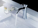Rhythm Single Hole Single Handle Mid-Arc Bathroom Faucet, Polished Chrome