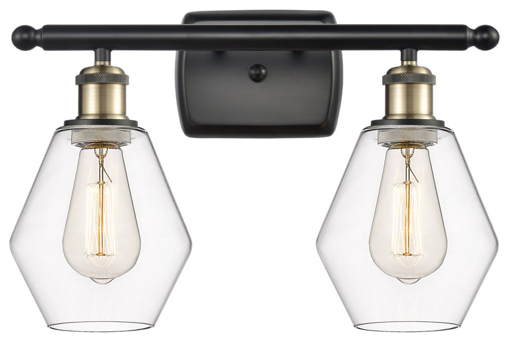 Innovations 516-2W-BAB-G652-6-LED 2-Light Bath Vanity Light, Black Antique Brass