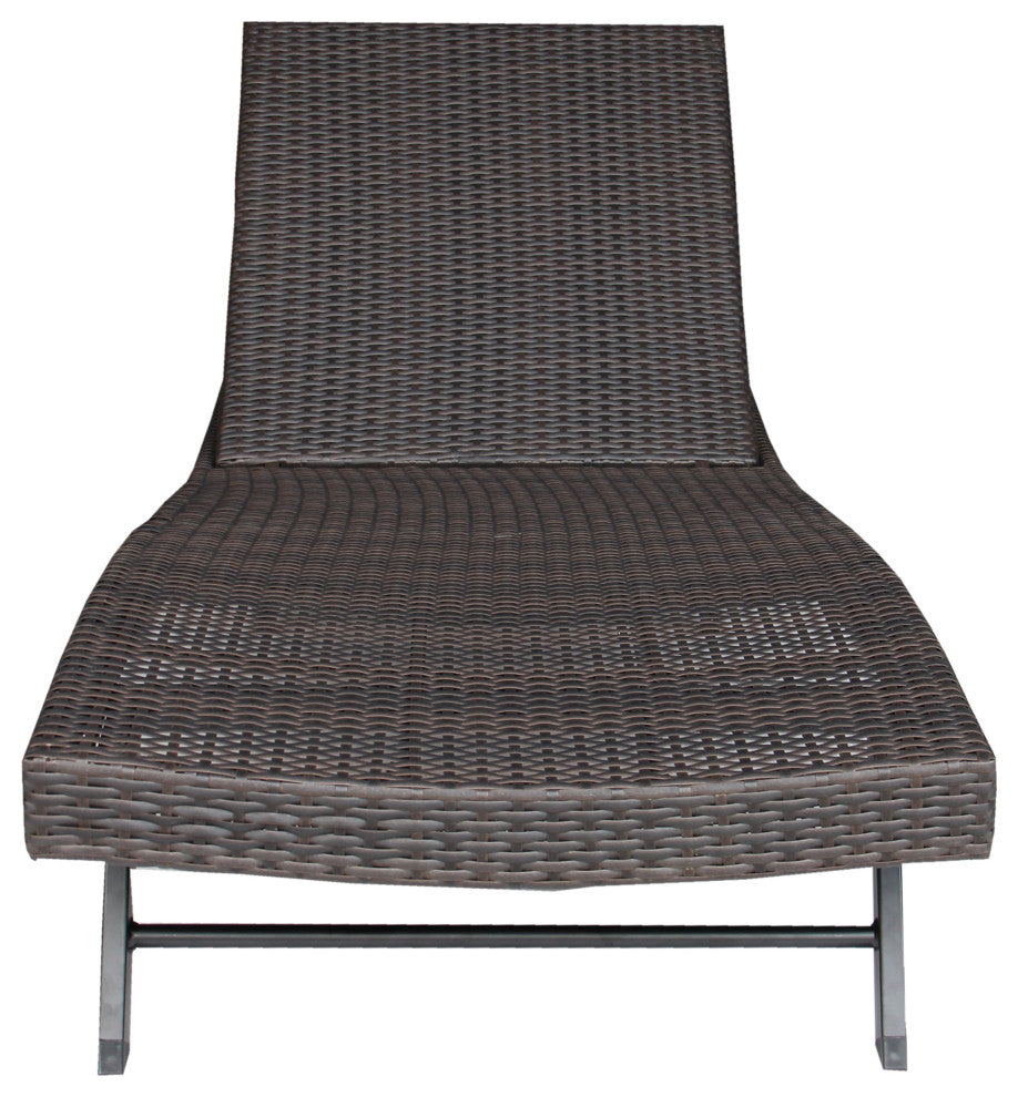 Set of 4 Faro Chaise Lounge - Dark Brown