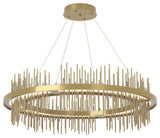 Gossamer Circular LED Pendant, Modern Brass, Modern Brass, Standard Height