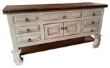 Saint Anthony White Rustic Bathroom Vanity, 60"x20"x32"