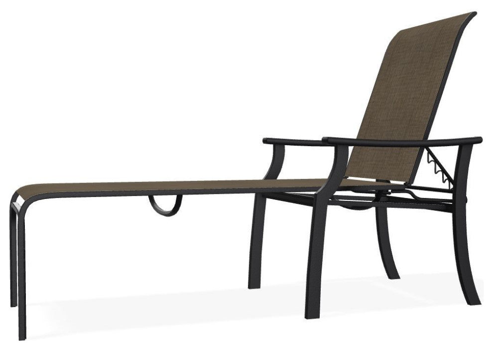 St. Catherine Sling 4-Position Outdoor Chaise Lounge, Kora/Black