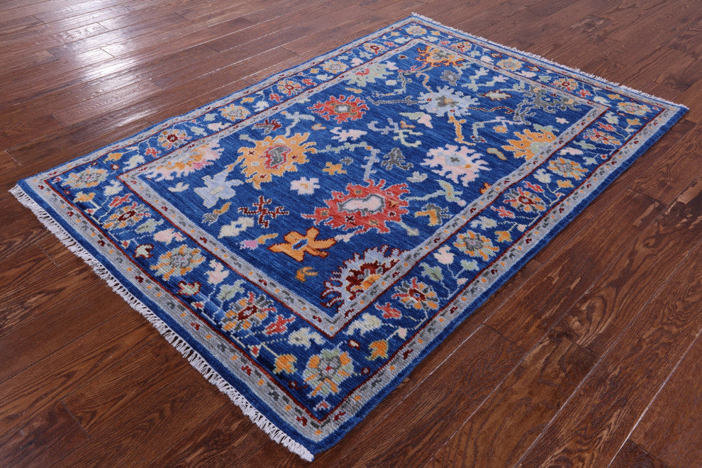 Turkish Oushak Handmade Rug 4' 2" X 6' 3" - Q13671