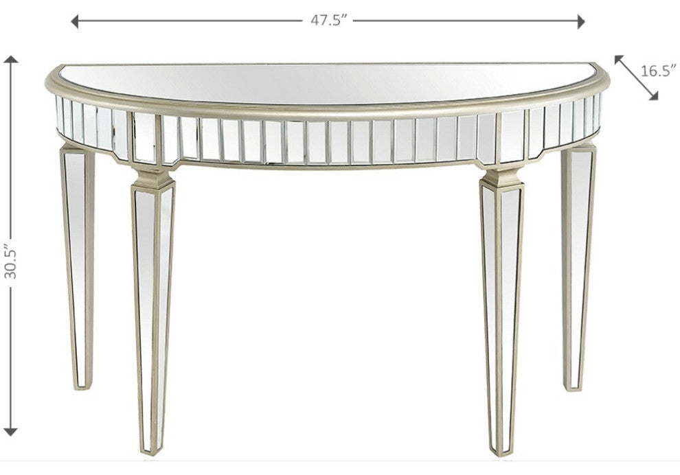 Gold Accented Console Table