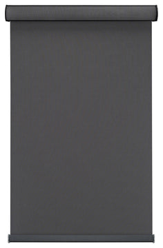 Linen Avenue Custom Cordless Cassette 5% Solar Roller Shade, 46Wx66H Charcoal