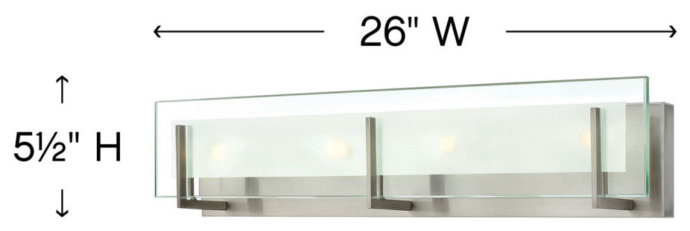 Latitude Bath 4-Light, Brushed Nickel