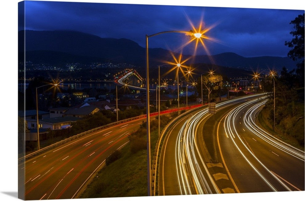 "Light Trails II" Wrapped Canvas Art Print, 48"x30"x1.5"
