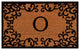 Chateaux Monogram Doormat, 18"x30", Natural, Black, Letter O