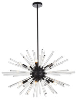 Samuel 36" Crystal Rod Pendant, Black
