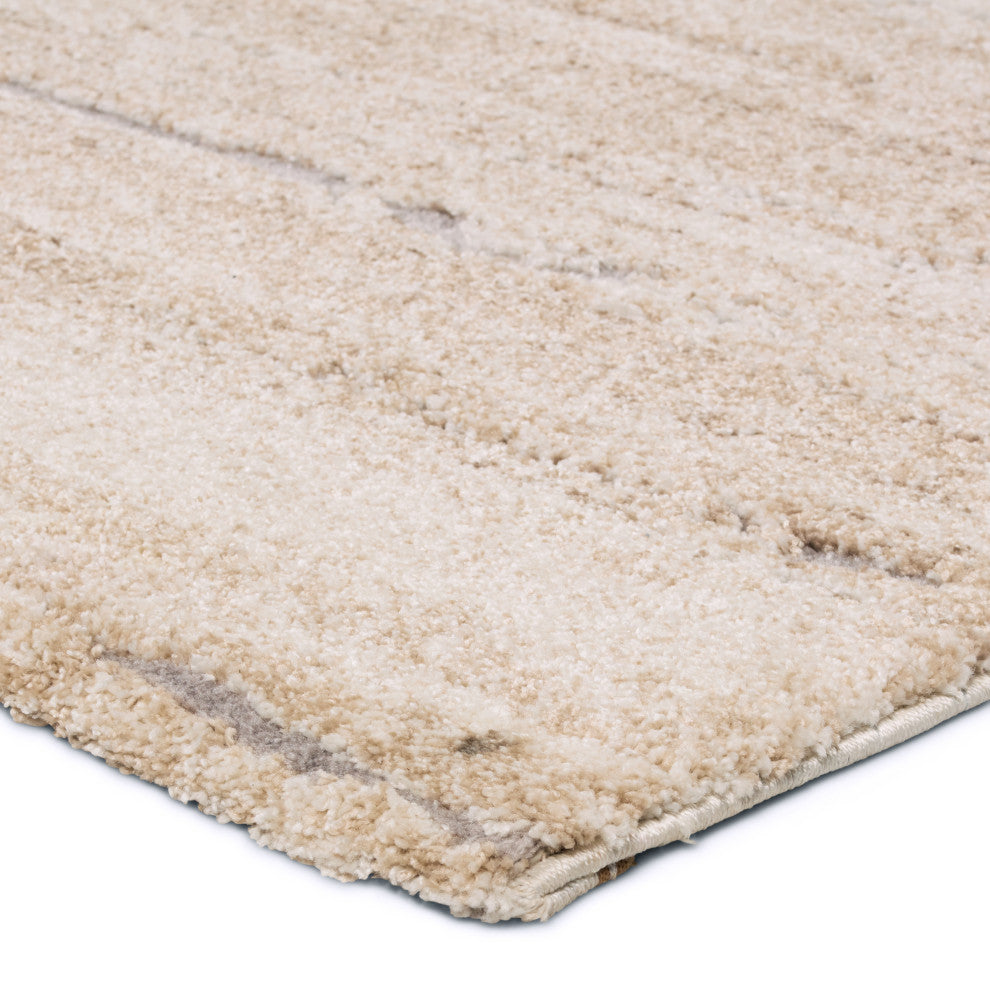 Vibe by Caramon Abstract Tan/ Cream Runner Rug 3'X10'