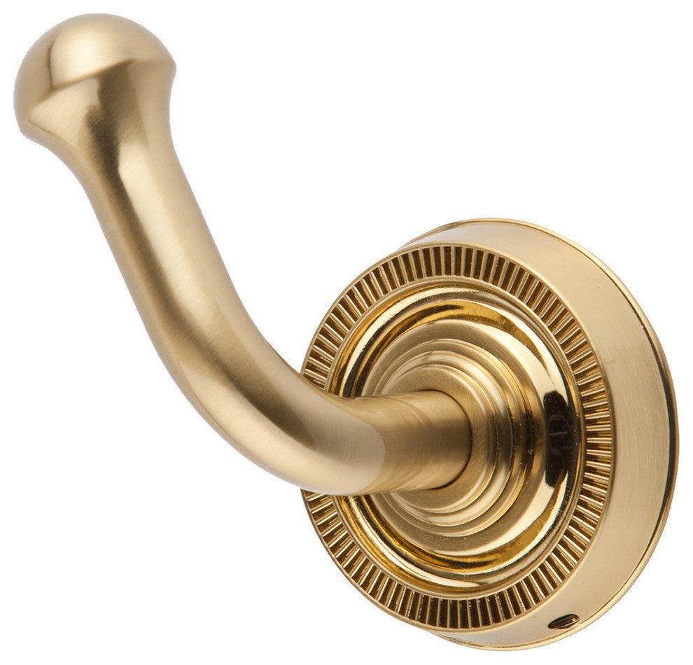 Sumner Street Home Hardware Minted Coat Hook, Satin Brass