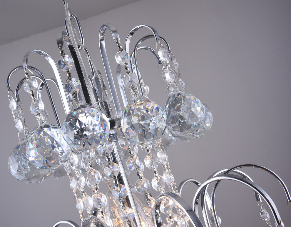 Bethel International BET03C19CH 10-Light Chandelier, Chrome