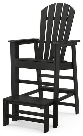 Polywood South Beach Lifeguard Chair, Black