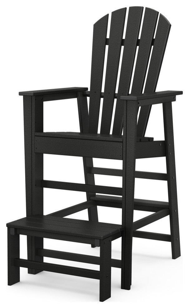 Polywood South Beach Lifeguard Chair, Black